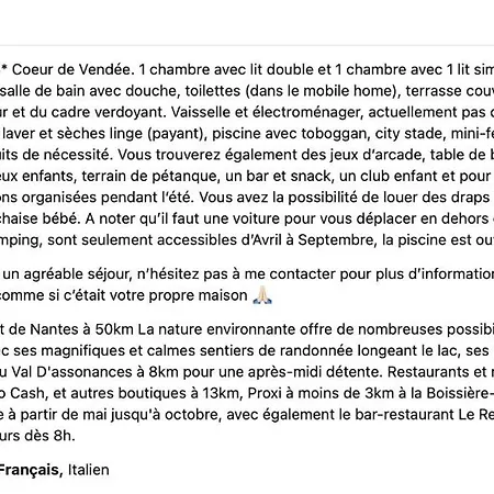 Havre De Nature, Proche Puy Du Fou Kamp alanı *